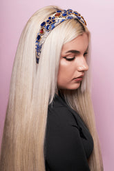 Coronita Aplicatii Cristale Albastru